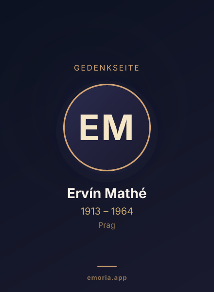 Gedenkportrait von Ervín Mathé