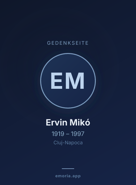 Gedenkportrait von Ervin Mikó