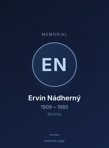 Memorial portrait of Ervín Nádherný
