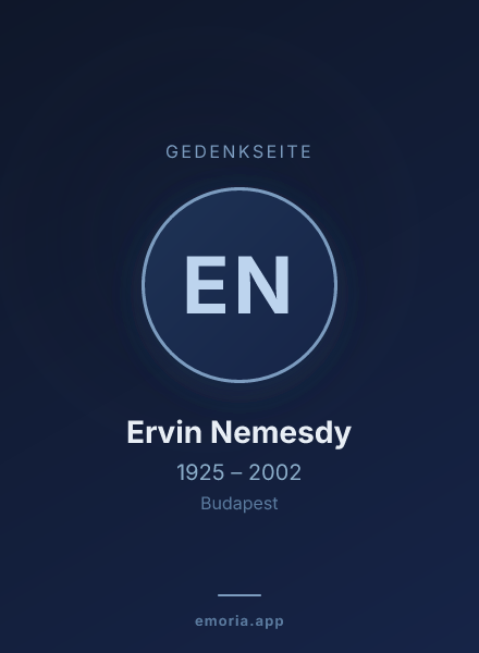 Gedenkportrait von Ervin Nemesdy