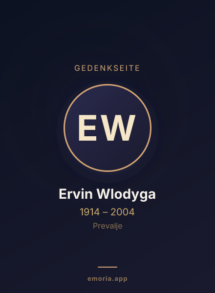 Gedenkportrait von Ervin Wlodyga