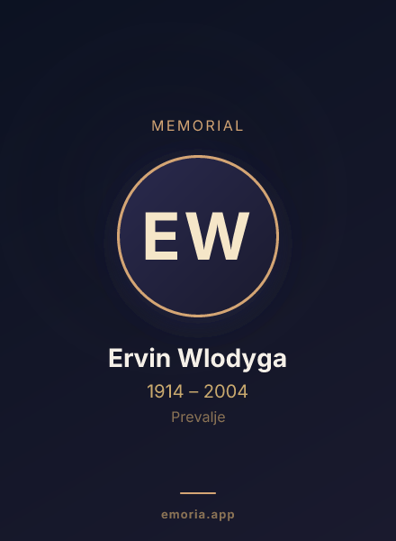 Memorial portrait of Ervin Wlodyga