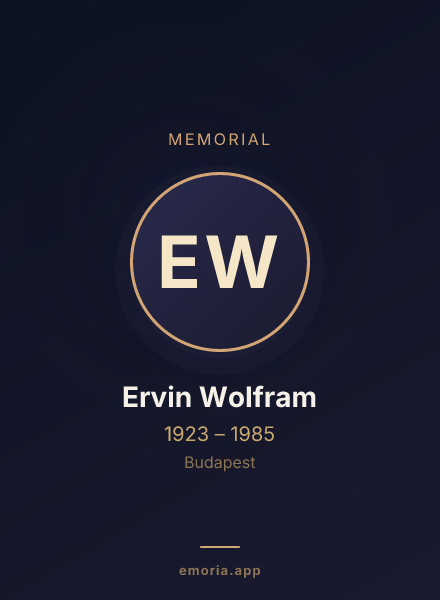 Memorial portrait of Ervin Wolfram