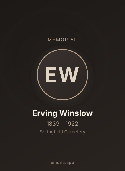 Memorial portrait of Erving Winslow