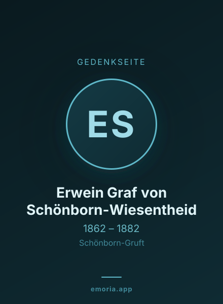 Gedenkportrait von Erwein Graf von Schönborn-Wiesentheid