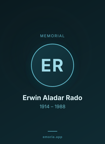 Memorial portrait of Erwin Aladar Rado