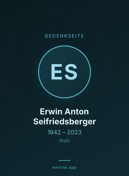 Gedenkportrait von Erwin Anton Seifriedsberger