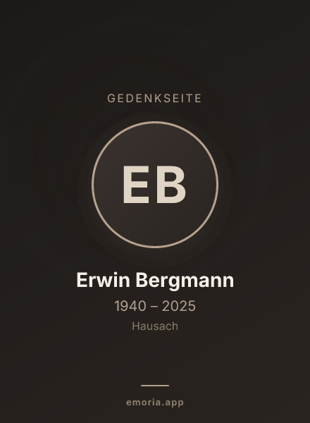 Gedenkportrait von Erwin Bergmann