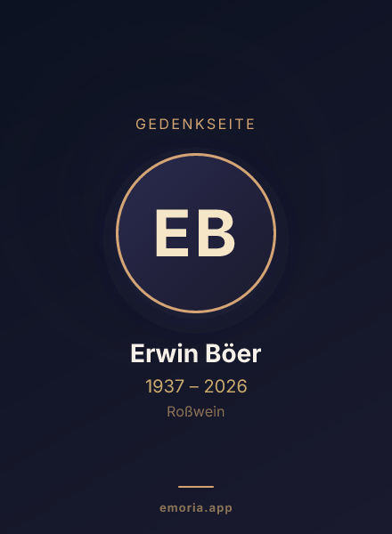 Gedenkportrait von Erwin Böer