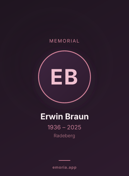 Memorial portrait of Erwin Braun