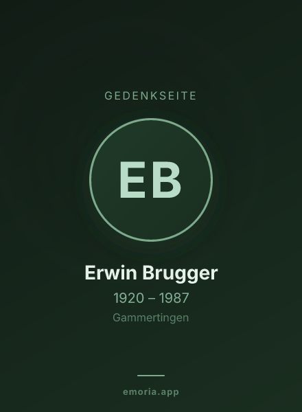 Gedenkportrait von Erwin Brugger