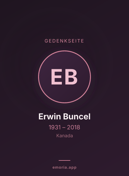 Gedenkportrait von Erwin Buncel