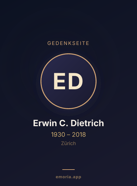 Gedenkportrait von Erwin C. Dietrich