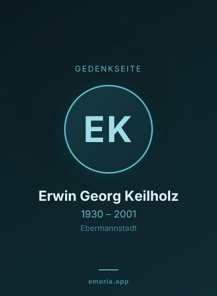 Gedenkportrait von Erwin Georg Keilholz