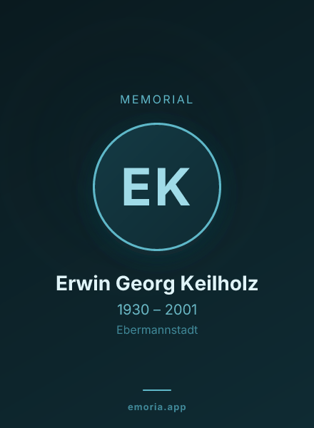 Memorial portrait of Erwin Georg Keilholz