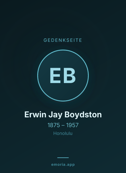 Gedenkportrait von Erwin Jay Boydston