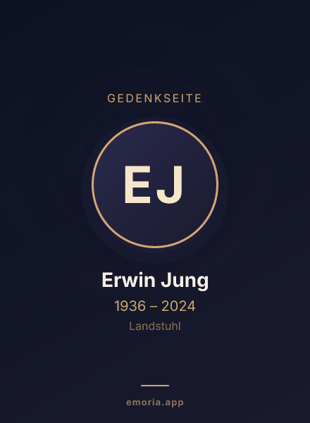 Gedenkportrait von Erwin Jung
