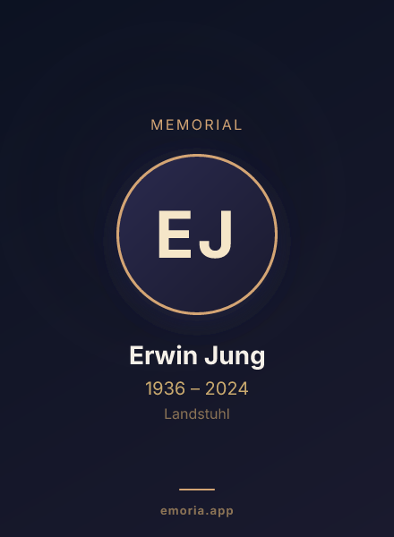 Memorial portrait of Erwin Jung