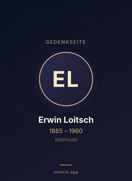 Gedenkportrait von Erwin Loitsch