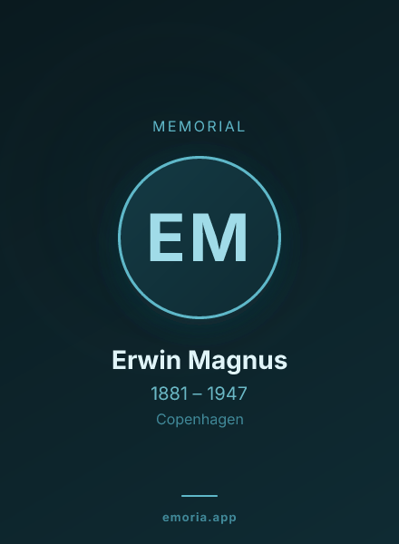 Memorial portrait of Erwin Magnus