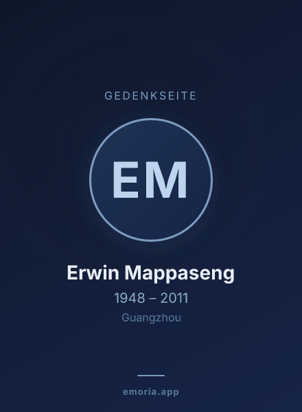 Gedenkportrait von Erwin Mappaseng
