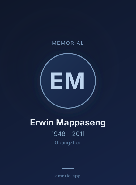 Memorial portrait of Erwin Mappaseng