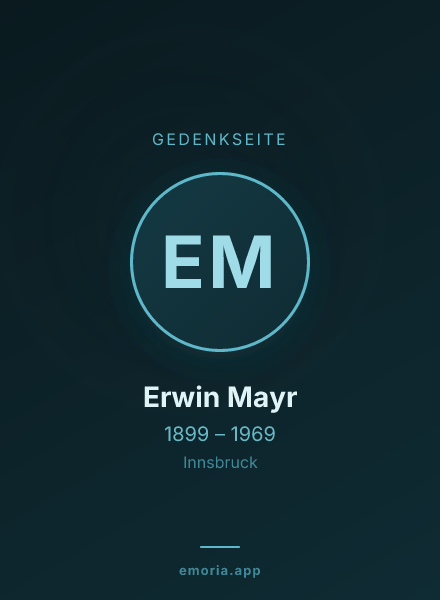 Gedenkportrait von Erwin Mayr