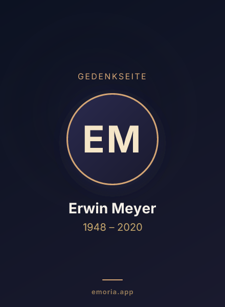 Gedenkportrait von Erwin Meyer