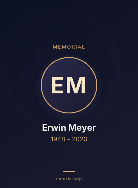 Memorial portrait of Erwin Meyer