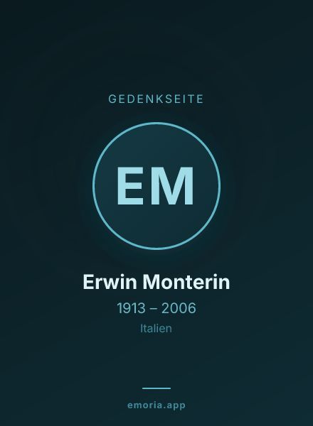 Gedenkportrait von Erwin Monterin