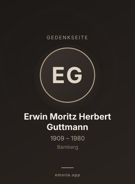 Gedenkportrait von Erwin Moritz Herbert Guttmann