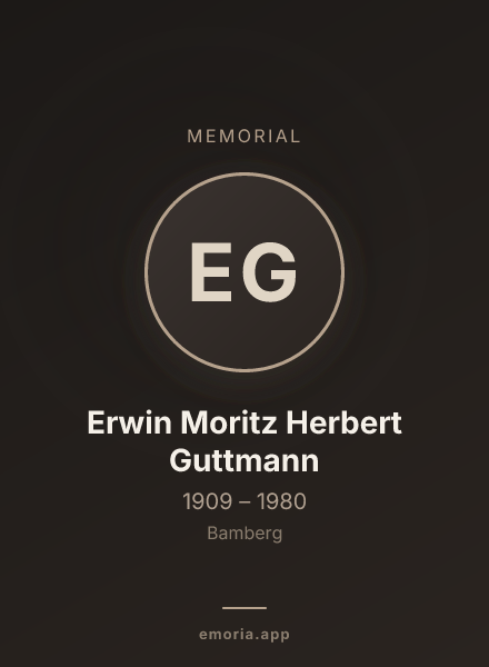 Memorial portrait of Erwin Moritz Herbert Guttmann