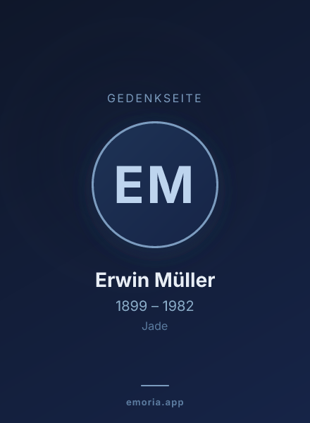 Gedenkportrait von Erwin Müller