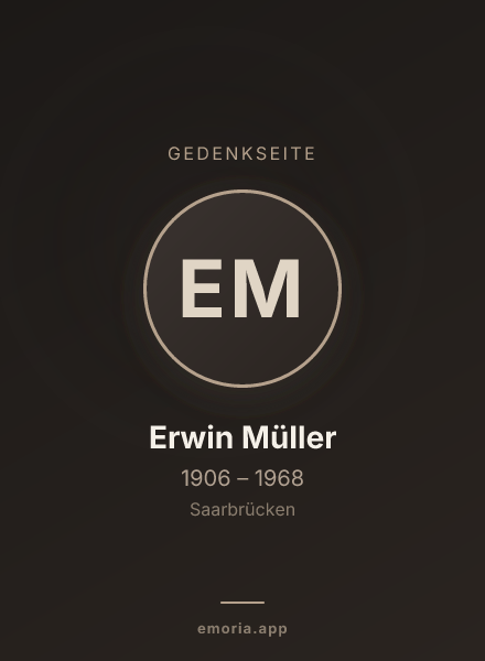 Gedenkportrait von Erwin Müller