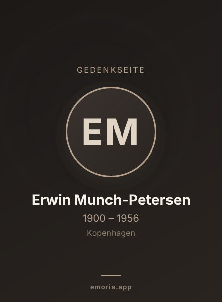 Gedenkportrait von Erwin Munch-Petersen