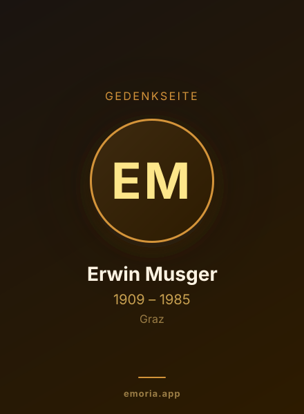 Gedenkportrait von Erwin Musger