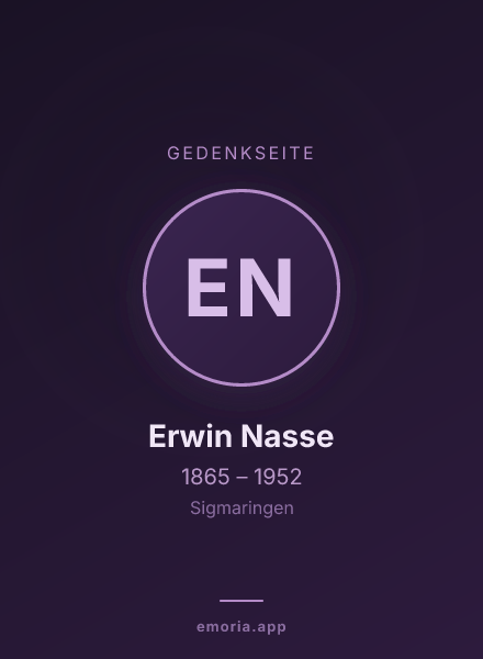 Gedenkportrait von Erwin Nasse