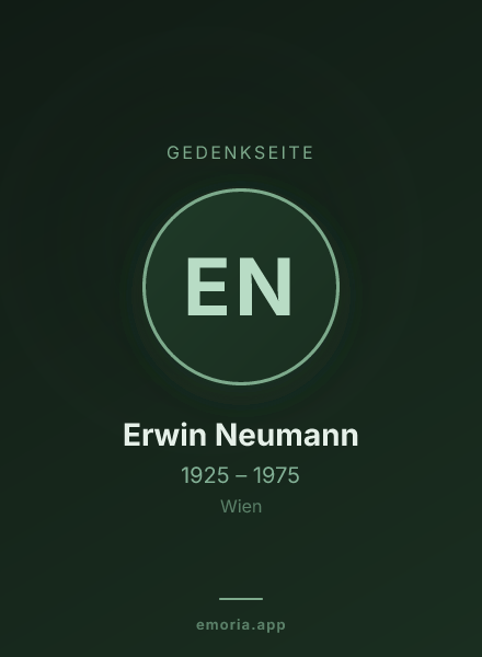 Gedenkportrait von Erwin Neumann