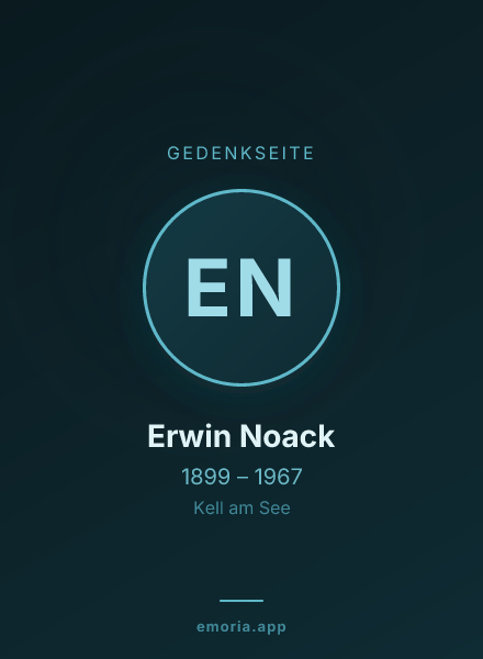 Gedenkportrait von Erwin Noack