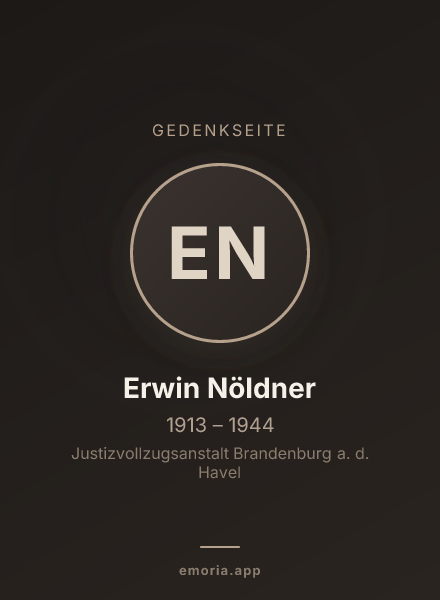 Gedenkportrait von Erwin Nöldner