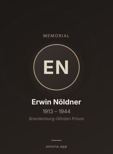 Memorial portrait of Erwin Nöldner