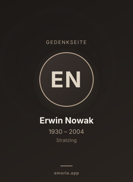Gedenkportrait von Erwin Nowak