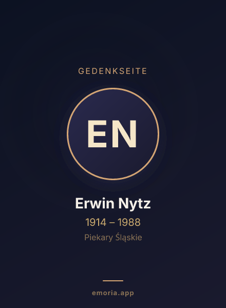 Gedenkportrait von Erwin Nytz