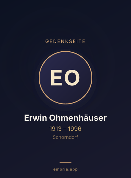 Gedenkportrait von Erwin Ohmenhäuser