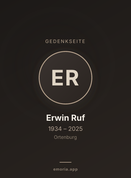 Gedenkportrait von Erwin Ruf