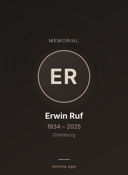 Memorial portrait of Erwin Ruf
