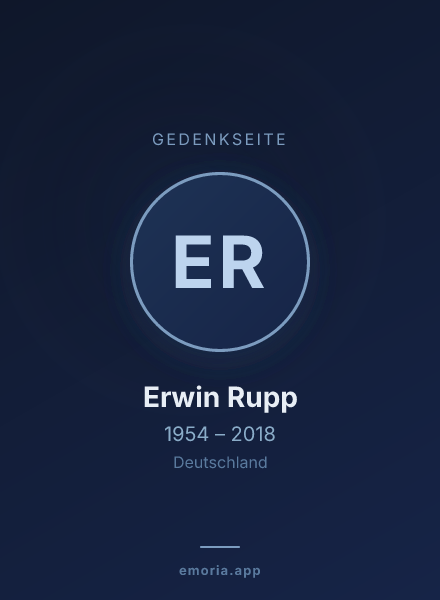 Gedenkportrait von Erwin Rupp