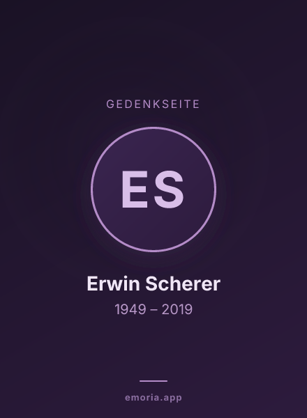 Gedenkportrait von Erwin Scherer