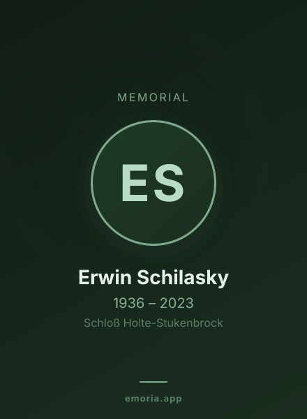Memorial portrait of Erwin Schilasky