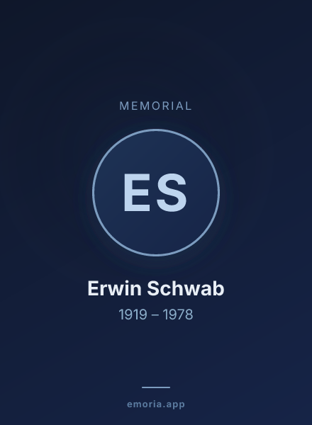 Memorial portrait of Erwin Schwab